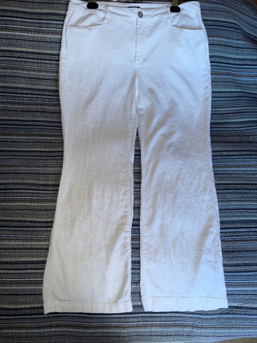 NYDJ White Linen Pants